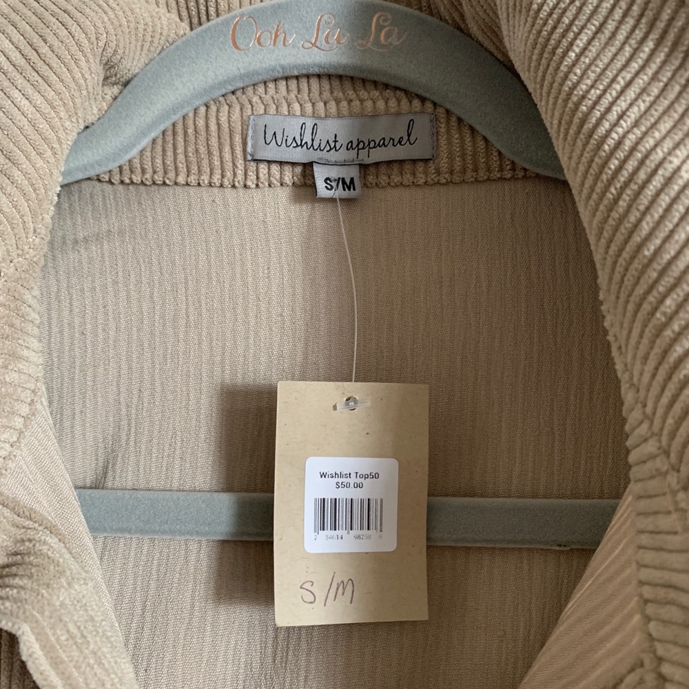 New with tags wishlist apparel corduroy jacket